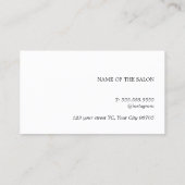 Elegant Grey Black Hair Pins Icon Hair Stylist  名刺 (裏面)