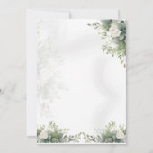 Elegant Grey Botanical Wedding Invitation 招待状 (裏面)