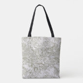 Elegant Grey Floral Toile トートバッグ (裏面)
