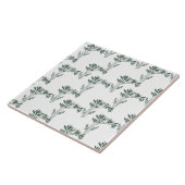 Elegant Grey-Green Botanical Pattern  タイル (側面)