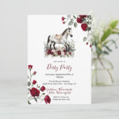 Elegant Grey Horse Kentucky Derby Party Invitation 招待状 (スタンド正面)