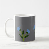 Elegant Grey Mug with Floral Design コーヒーマグカップ (左)
