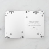 Elegant Grey Snowflake Christmas Photo Card シーズンカード (内部)