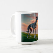 Elegant Greyhound Coffee Mug コーヒーマグカップ (正面左)