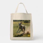 Elegant Greyhound Grocery Tote トートバッグ (裏面)