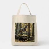 Elegant Greyhound Grocery Tote トートバッグ (裏面)