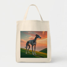 Elegant Greyhound Grocery Tote