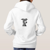 Elegant Greyhound Hoodie–Dual Image パーカ (裏面)