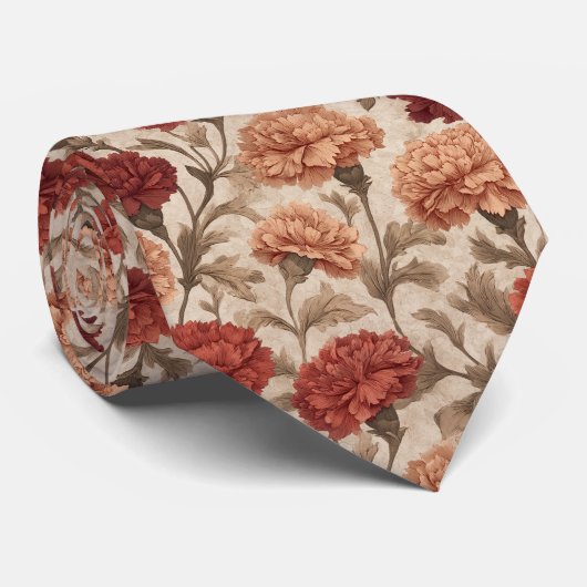 Elegant Groomsman Gift Carnation ネクタイ (ロール)