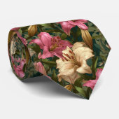 Elegant Groomsman Gift Lilies Floral ネクタイ (ロール)
