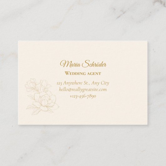 Elegant grün & gold 名刺 (裏面)