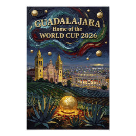 Elegant Guadalajara Soccer Art 2026 Stadium フォトプリント