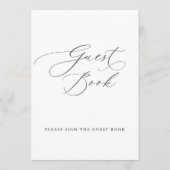Elegant Guest Book Sign 招待状 (正面)