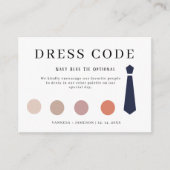 Elegant Guest dress code card, Canva attire  エンクロージャーカード (正面)