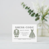 Elegant Guest dress code card, Canva attire エンクロージャーカード (スタンド正面)
