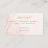 Elegant Hair Salon Business Card 名刺 (裏面)