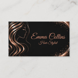 Elegant Hair Salon Business Card 名刺