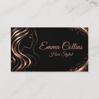 Elegant Hair Salon Business Card 名刺