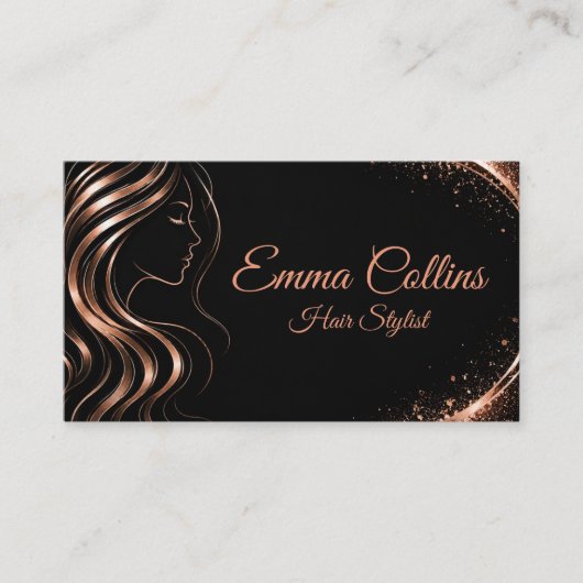 Elegant Hair Salon Business Card 名刺 (正面)