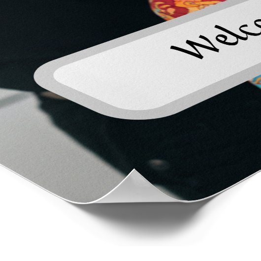 Elegant Hair Salon Custom Name Poster ポスター (角)