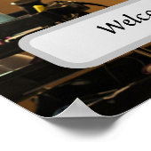  Elegant Hair Salon Custom Name Poster ポスター (角)