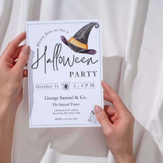 Elegant Halloween Invitation for Company Office 招待状