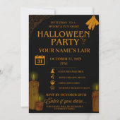 Elegant Halloween Party Invitation – Spooky Night 招待状 (正面)