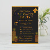 Elegant Halloween Party Invitation – Spooky Night  招待状 (スタンド正面)