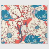 Elegant hand drawn Floral pattern, Garden flowers. ラッピングペーパー (フラット)