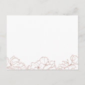 Elegant hand drawn floral terracotta Recipe Card ポストカード (裏面)