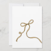 Elegant hand Drawn Gold Bow Grad Photo Graduation 案内状 (裏面)