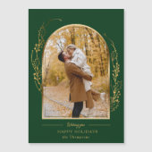 Elegant Hand Drawn Gold Holly Arch Photo (正面)