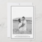 Elegant Hand Drawn Swan Vintage Botanical Wedding 招待状 (裏面)