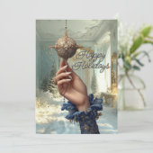 Elegant Hand & Ornament Holiday Card シーズンカード (スタンド正面)