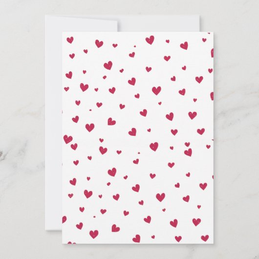 Elegant handdrawn Valentine's day party Invitation 招待状 (裏面)