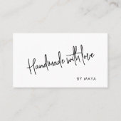 Elegant Handmade With Love Business Card 名刺 (正面)