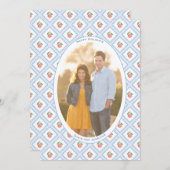 Elegant Handpainted Citrus Pattern Oval Photo シーズンカード (正面/裏面)