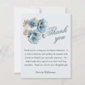 *Elegant Handpainted Floral Budget Retirement サンキューカード (正面)