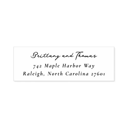 Elegant Handwritten Address セルフインキングスタンプ (デザイン)