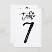 Elegant Handwritten Kraft Table Number Card | Tabl 招待状 (正面/裏面)