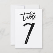Elegant Handwritten Kraft Table Number Card | Tabl 招待状 (裏面)