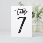Elegant Handwritten Kraft Table Number Card | Tabl 招待状 (スタンド正面)