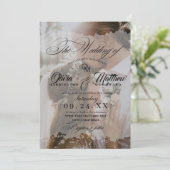 Elegant Handwritten Photo Wedding 招待状 (スタンド正面)