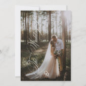 Elegant Handwritten Photo Wedding 招待状 (裏面)