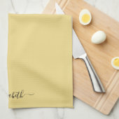 Elegant Handwritten Script Name Black And Gold キッチンタオル (四つ折り)