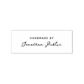 Elegant Handwritten Script Name Template Handmade ラバースタンプ (インプリント)