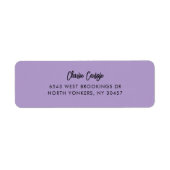 Elegant Handwritten Script Return Address  ラベル (正面)