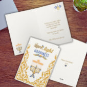 Elegant Hanukkah Menorah カード