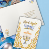 Elegant Hanukkah Menorah カード