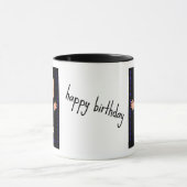 Elegant "Happy Birthday" coffee mug マグカップ (中央)